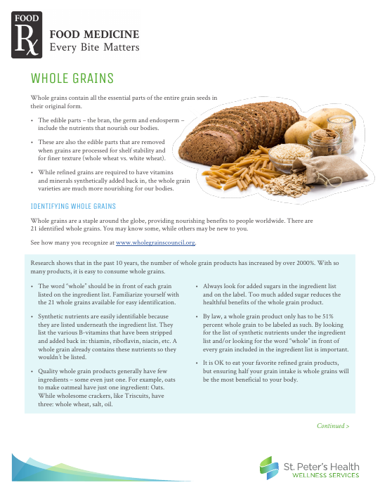 First page of Whole Grains